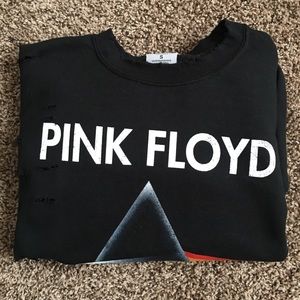 Distressed Pink Floyd Pullover Sweater